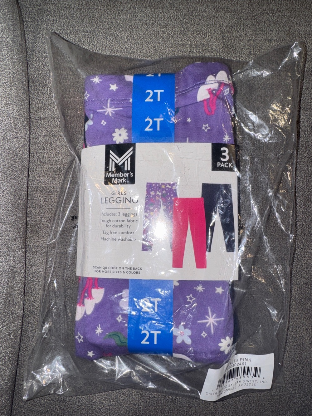 Girls Legging 3 pack, Size 2T